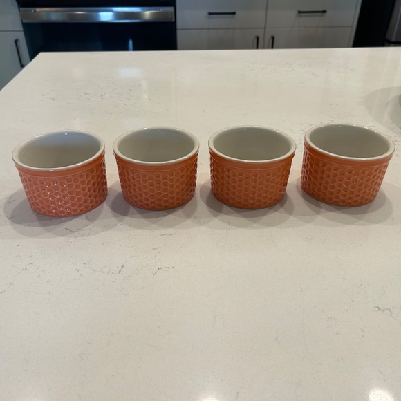 Crate&Barrel Ramekins Set of Four Orange - Picture 3 of 4